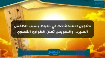«تأجيل الامتحانات» في دمياط بسبب الطقس السيئ.. والسويس تعلن الطوارئ القصوى
